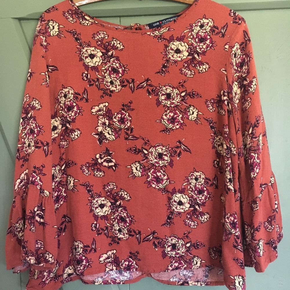 One Clothing orange floral top